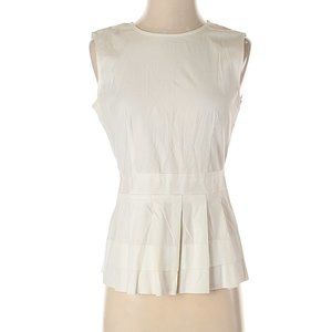 Theory Peplum White Blouse Top